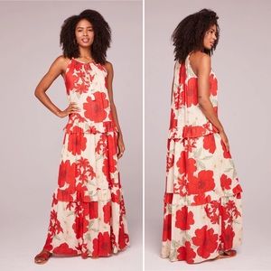 Band of Gypsies Floral Poppy Maxi Dress